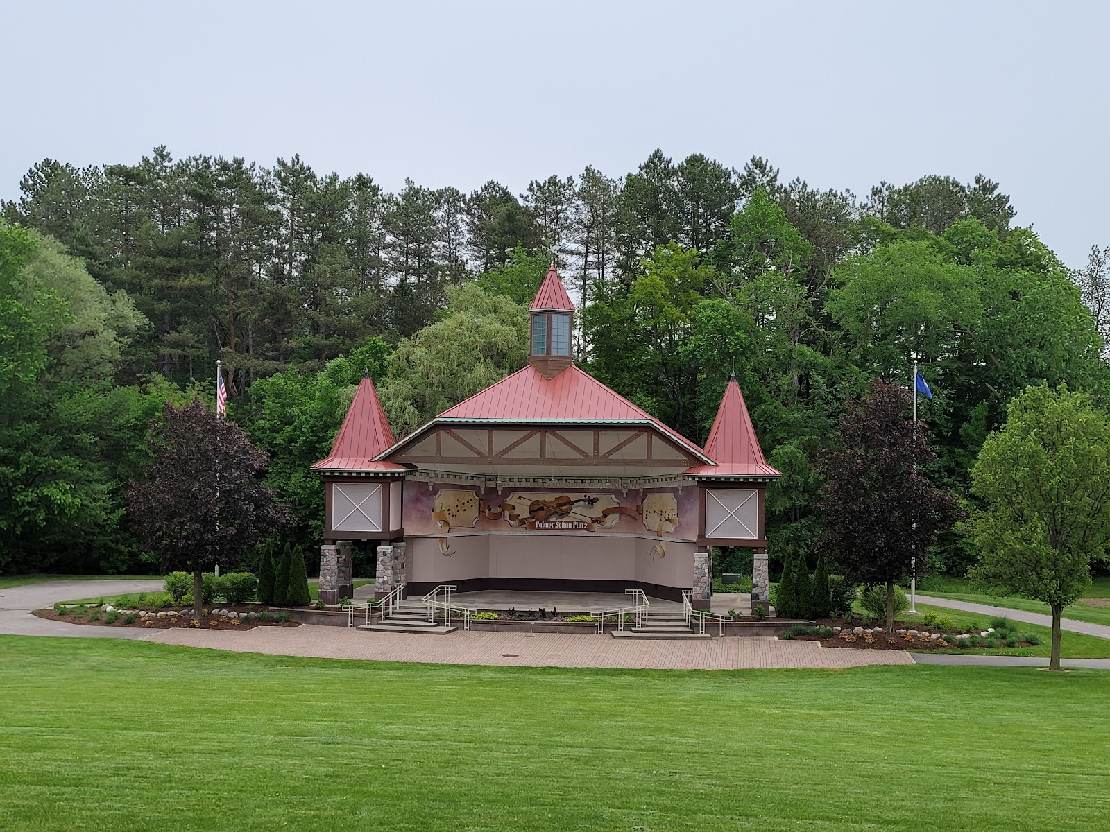 Memorial Park cemetery grounds and headstones