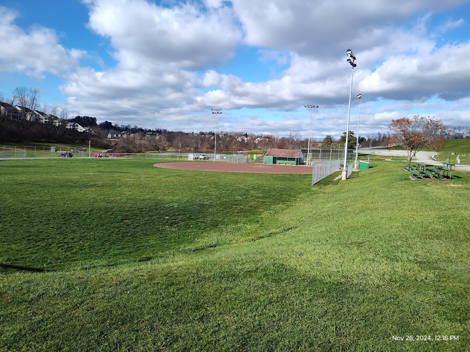Memorial Park cemetery grounds and headstones