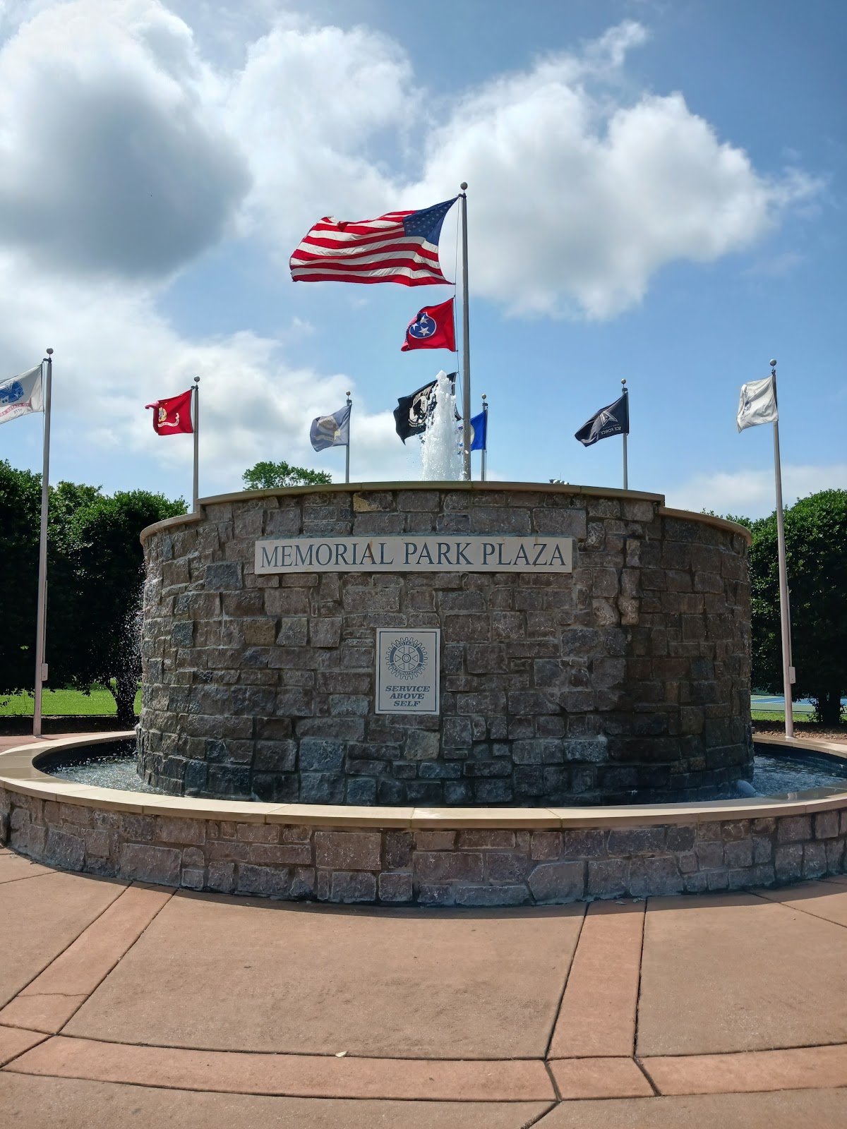 Memorial Park cemetery grounds and headstones