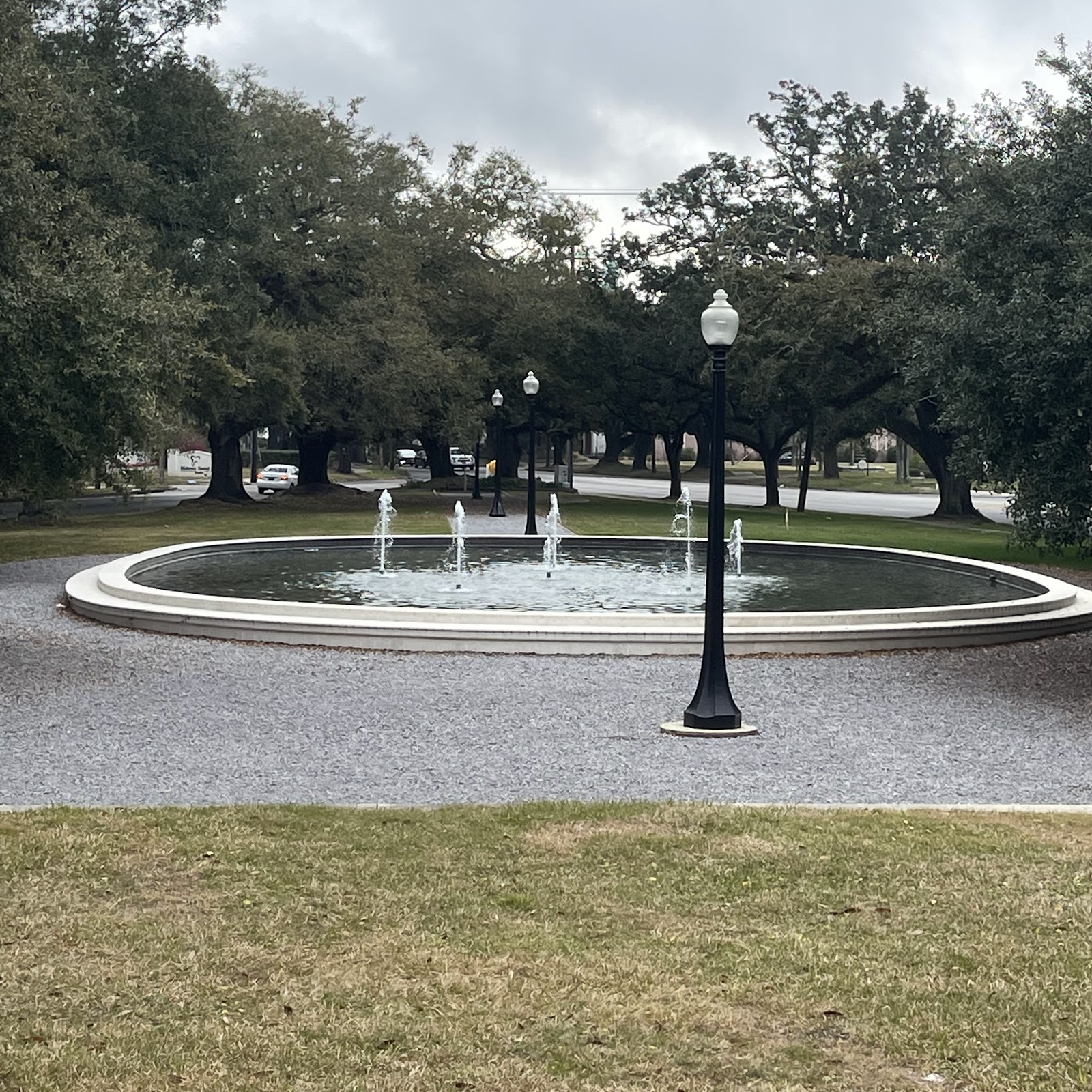 Memorial Park cemetery grounds and headstones