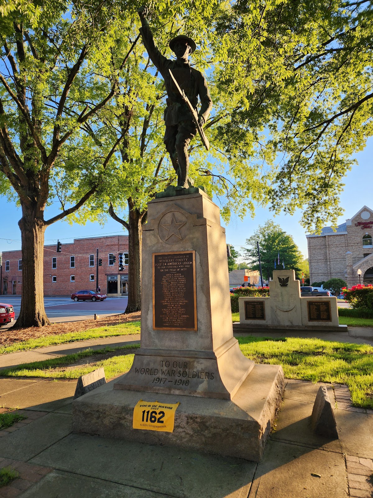 Memorial Park headstone and grounds