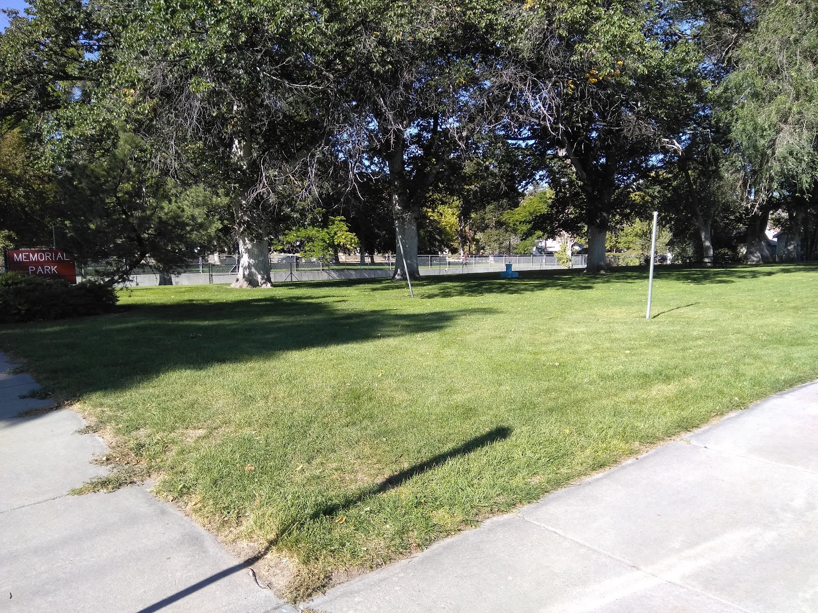 Memorial Park cemetery grounds and headstones