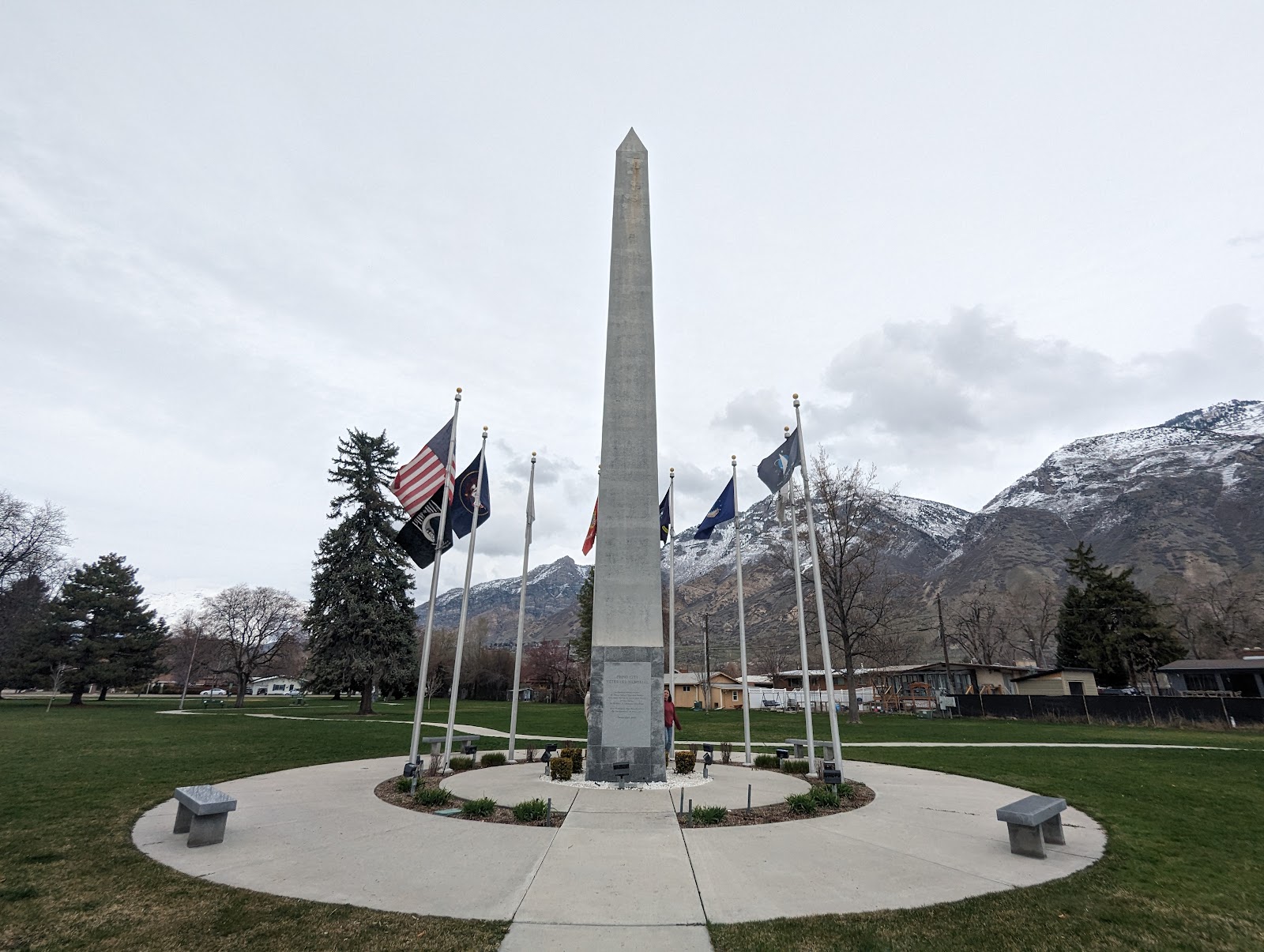 Memorial Park cemetery grounds and headstones