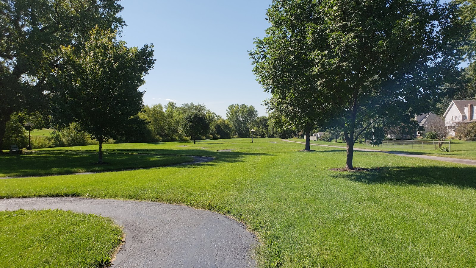 Memorial Park cemetery grounds and headstones