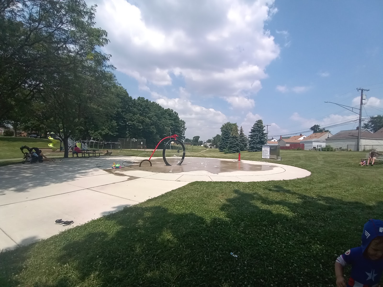 Memorial Park cemetery grounds and headstones