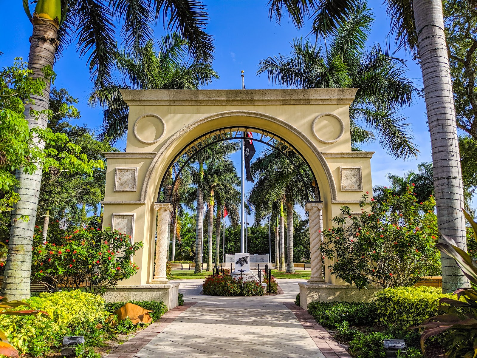 Memorial Park cemetery grounds and headstones