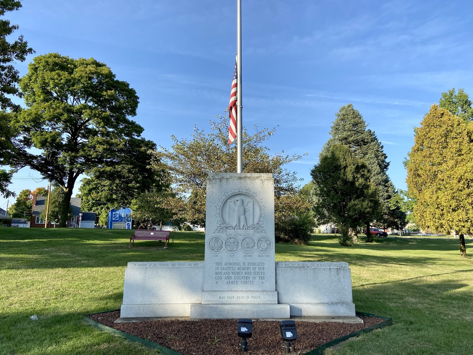 Memorial Park cemetery grounds and headstones