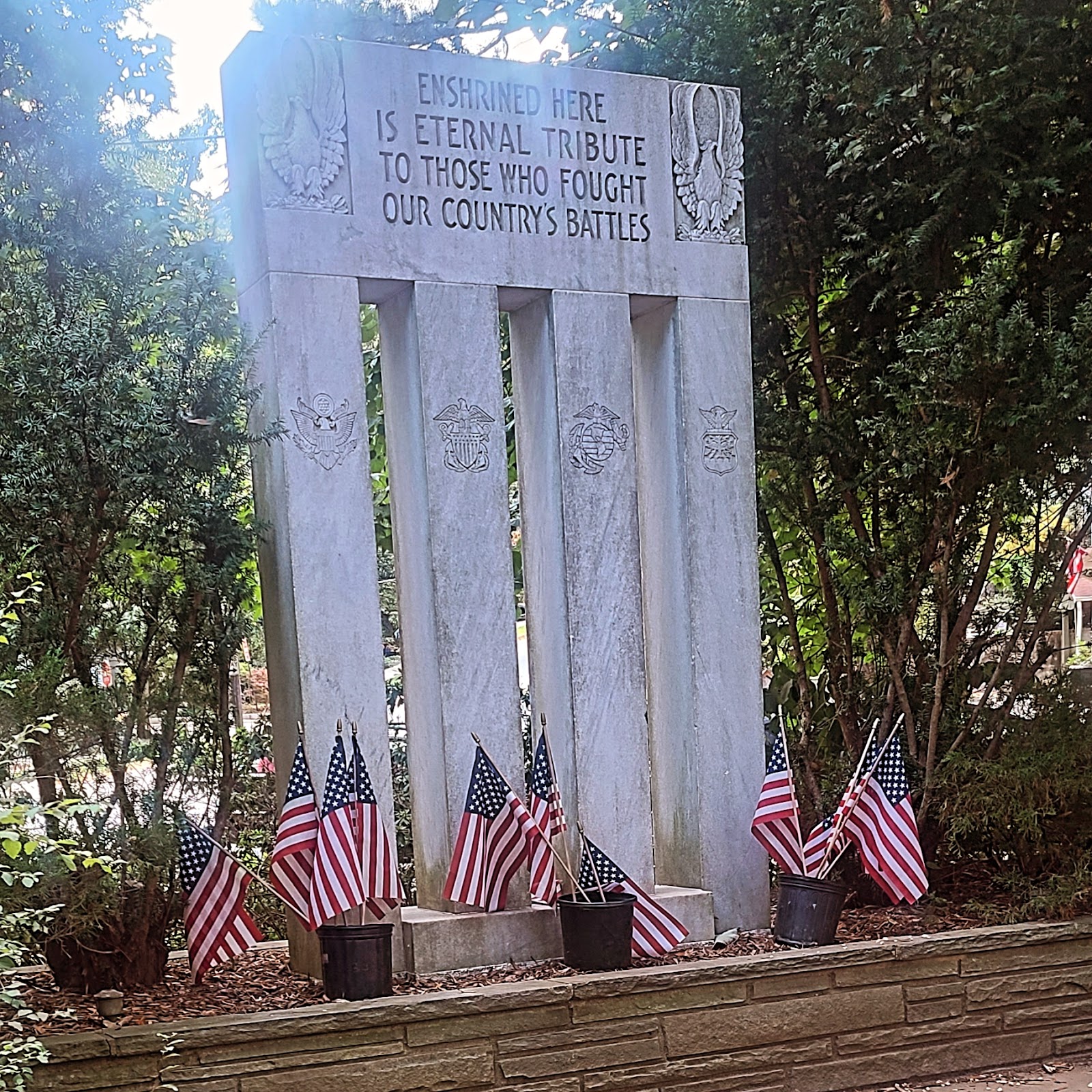 Memorial Park cemetery grounds and headstones