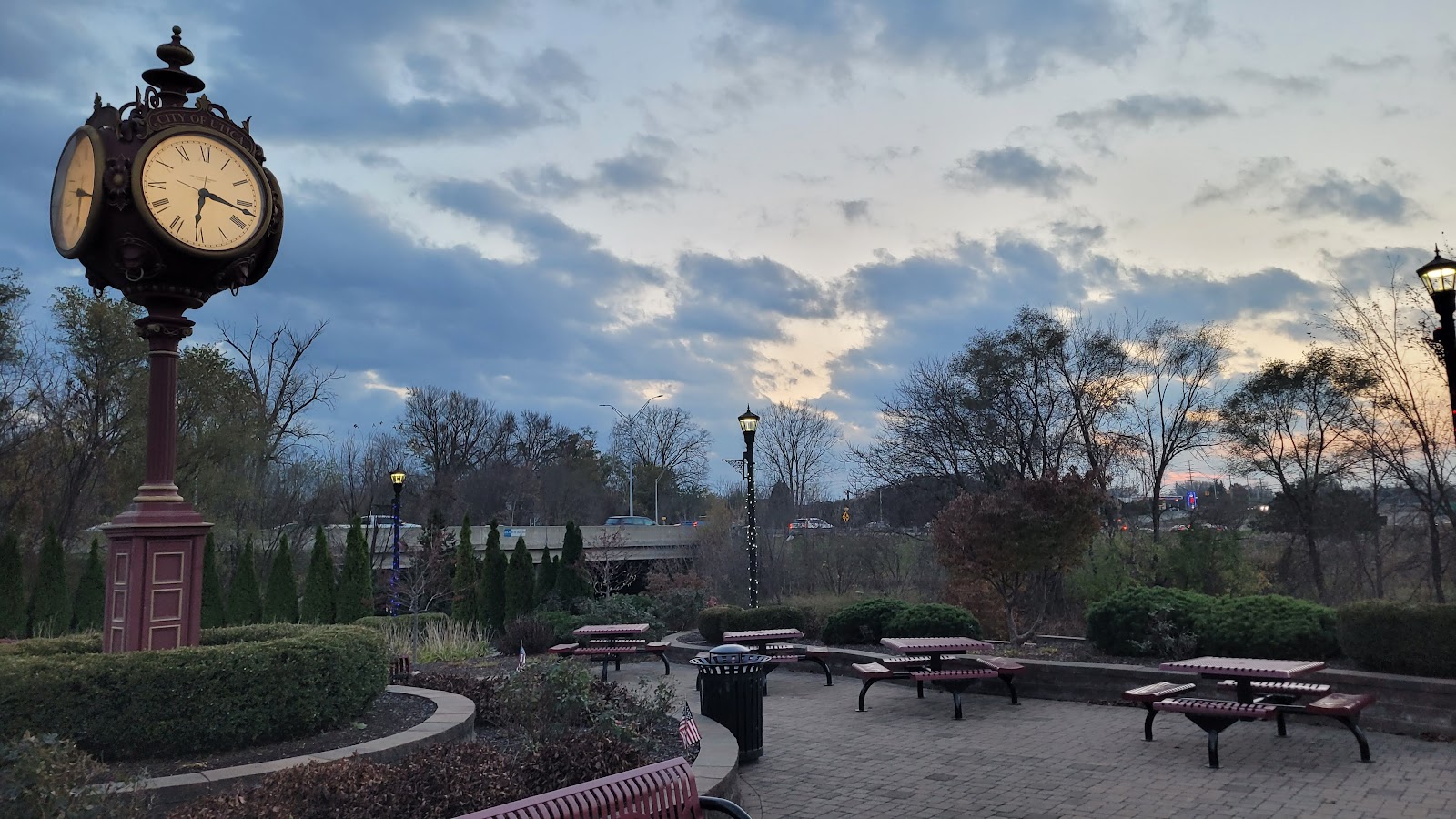 Memorial Park cemetery grounds and headstones