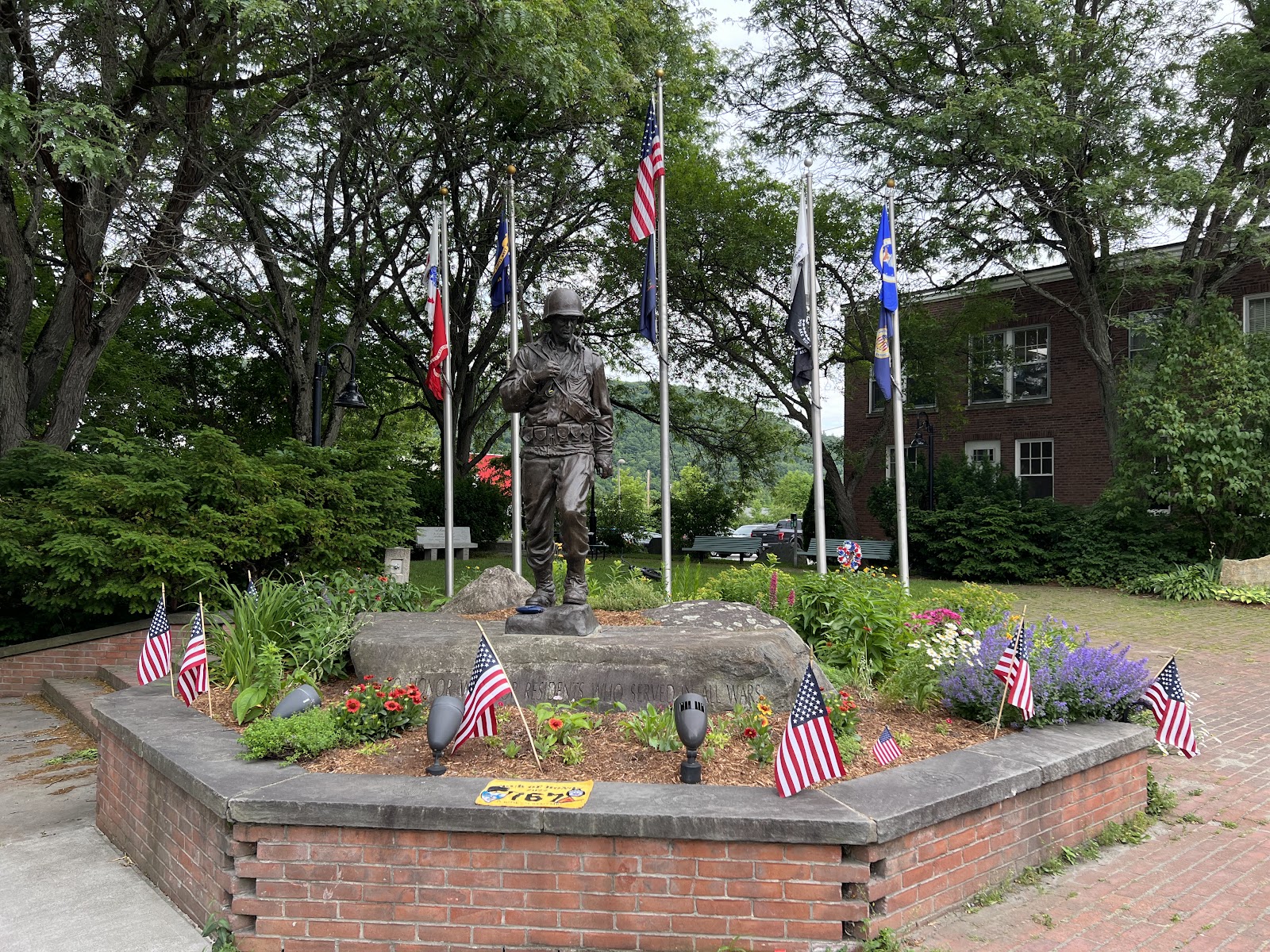 Memorial Park headstone and grounds