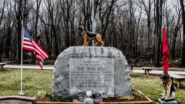 Michigan War Dog Memorial grounds