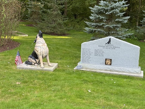Michigan War Dog Memorial grounds