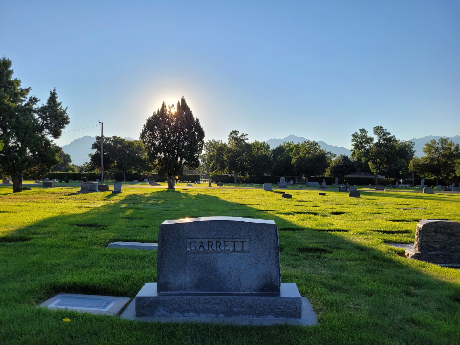 Midvale City Cemetery headstone and grounds