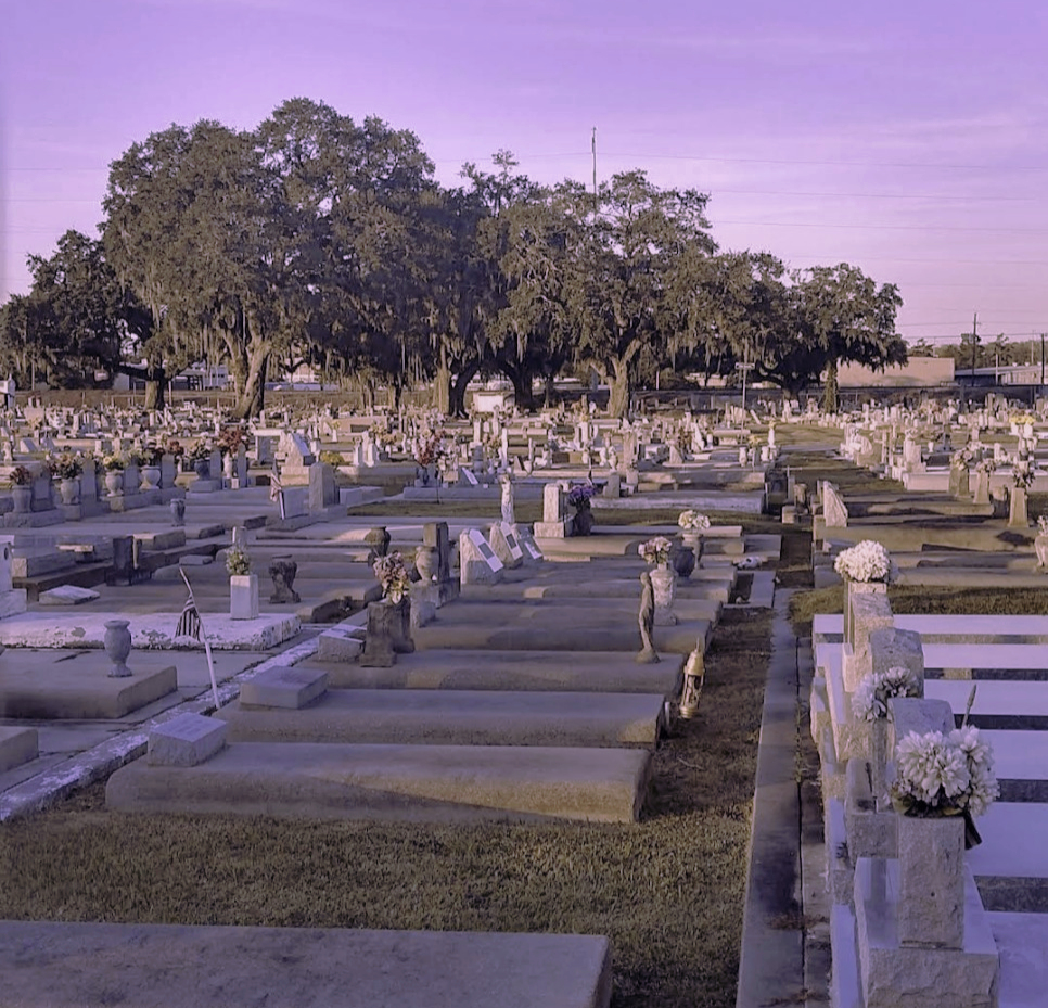Morgan City Cemetery cemetery grounds and headstones