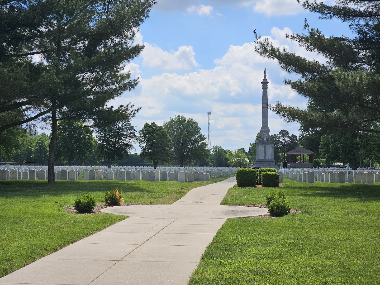 Mound City National Cemetery cemetery grounds and headstones