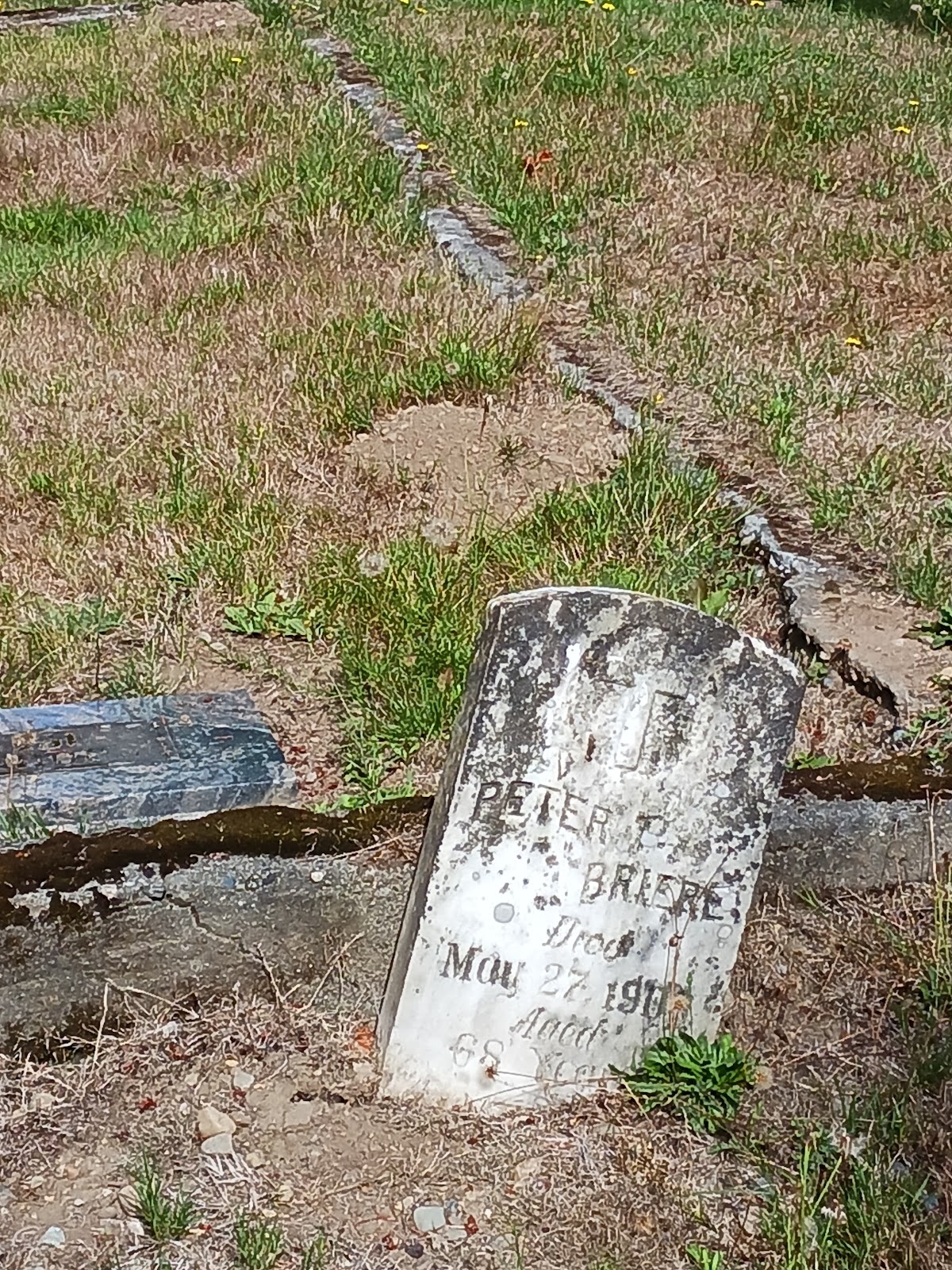 Mount Carmel Cemetery headstone and grounds