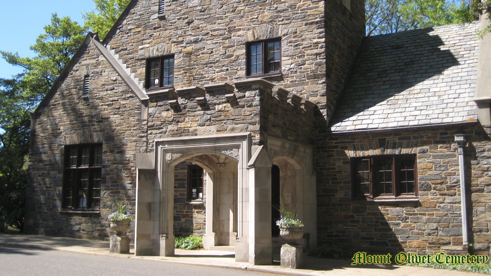 Mount Olivet Cemetery headstone and grounds