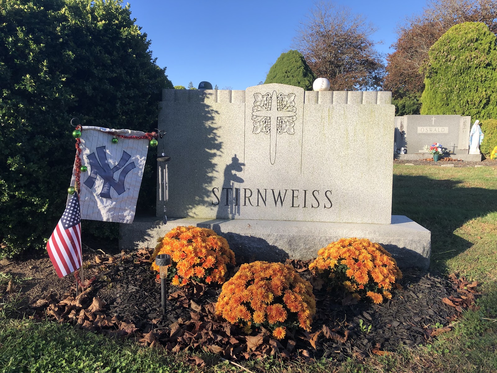 Mount Olivet Cemetery headstone and grounds