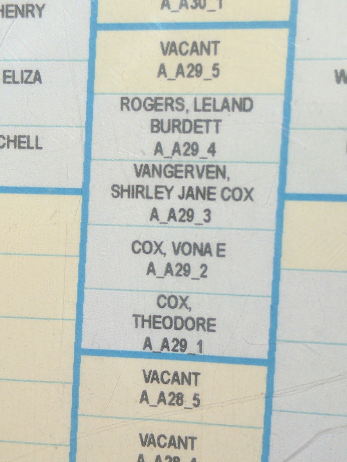 Mountain View Cemetery headstone and grounds