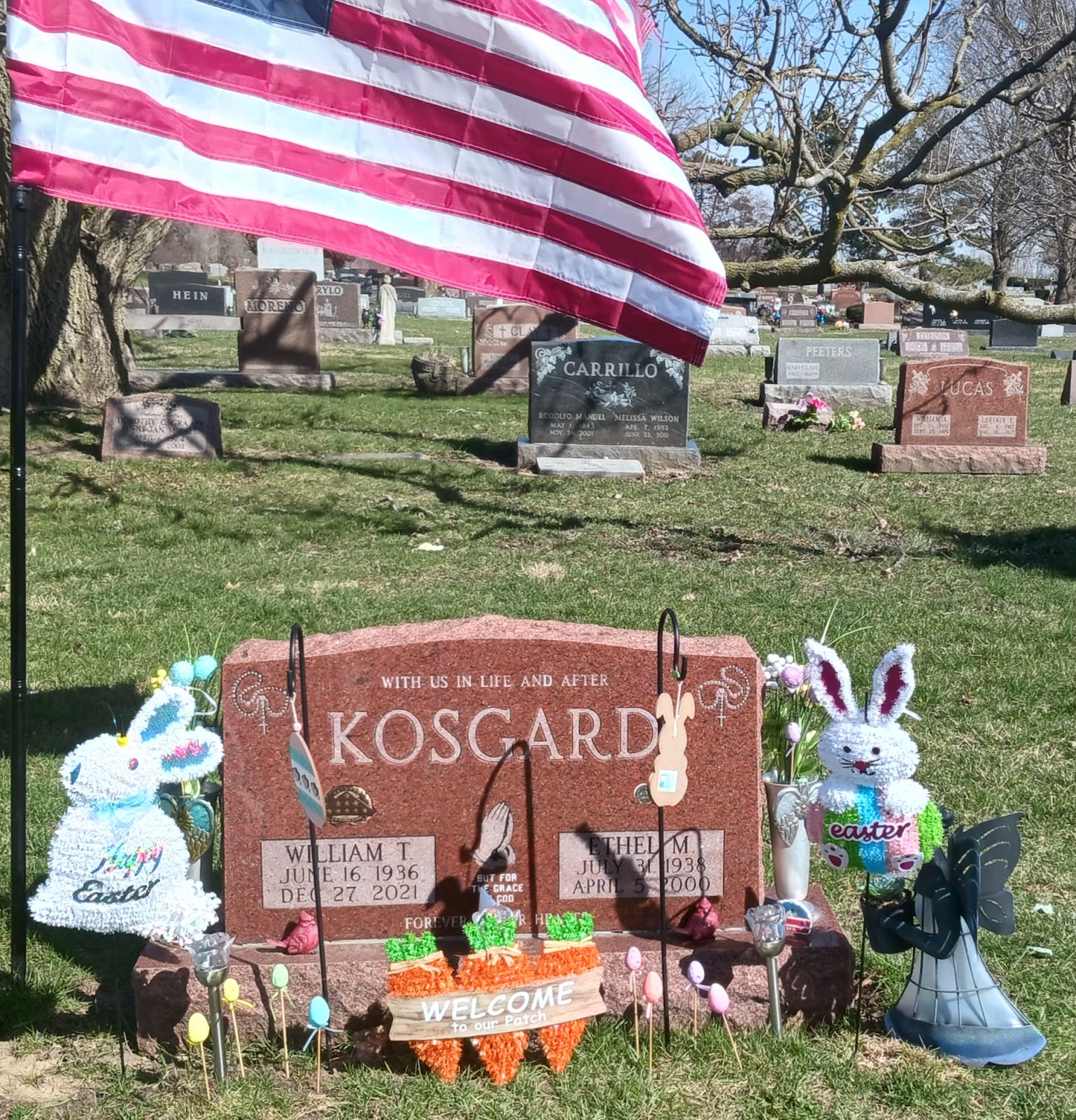 Mt Calvary Cemetery cemetery grounds and headstones
