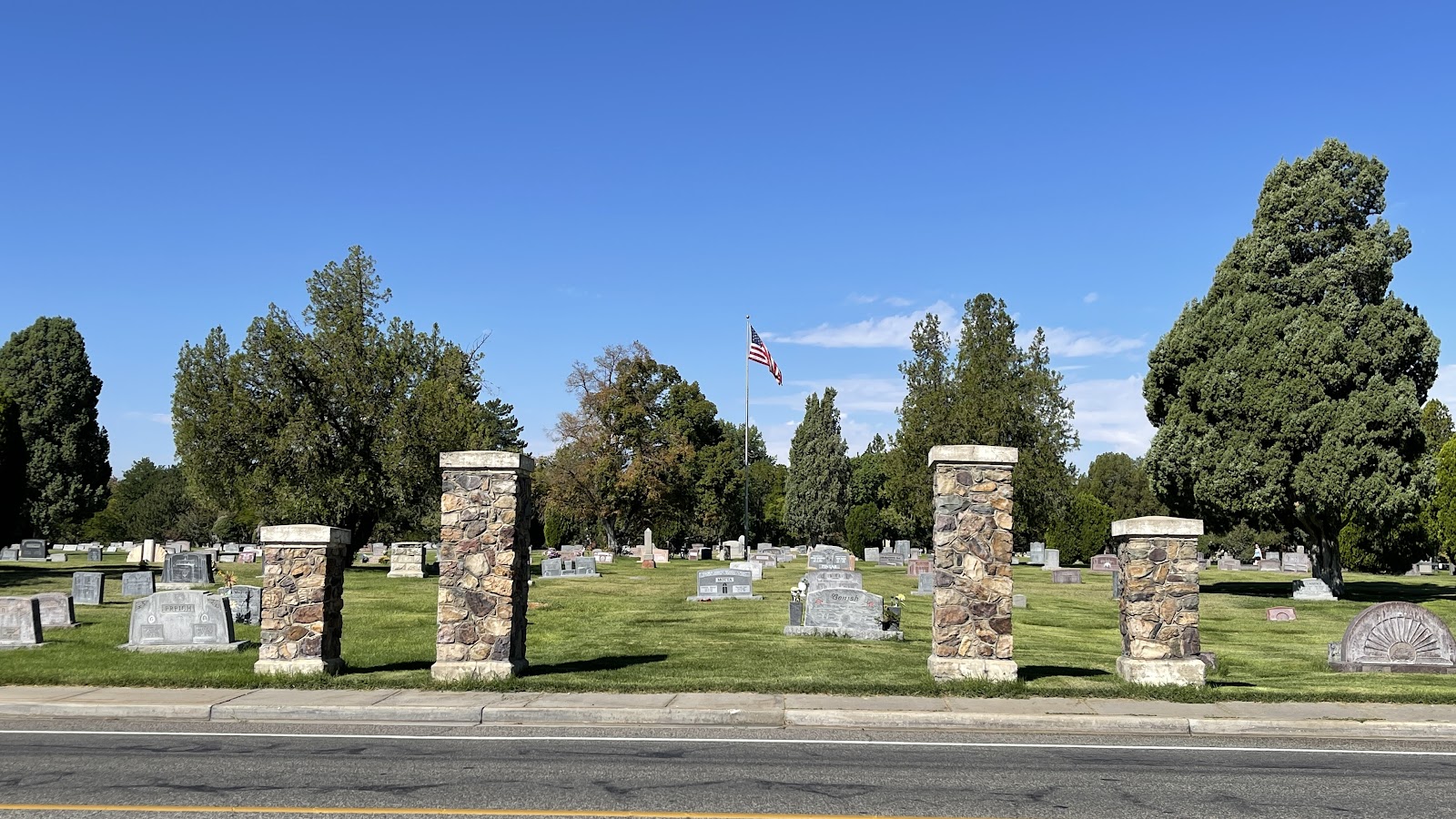 Murray City Cemetery headstone and grounds