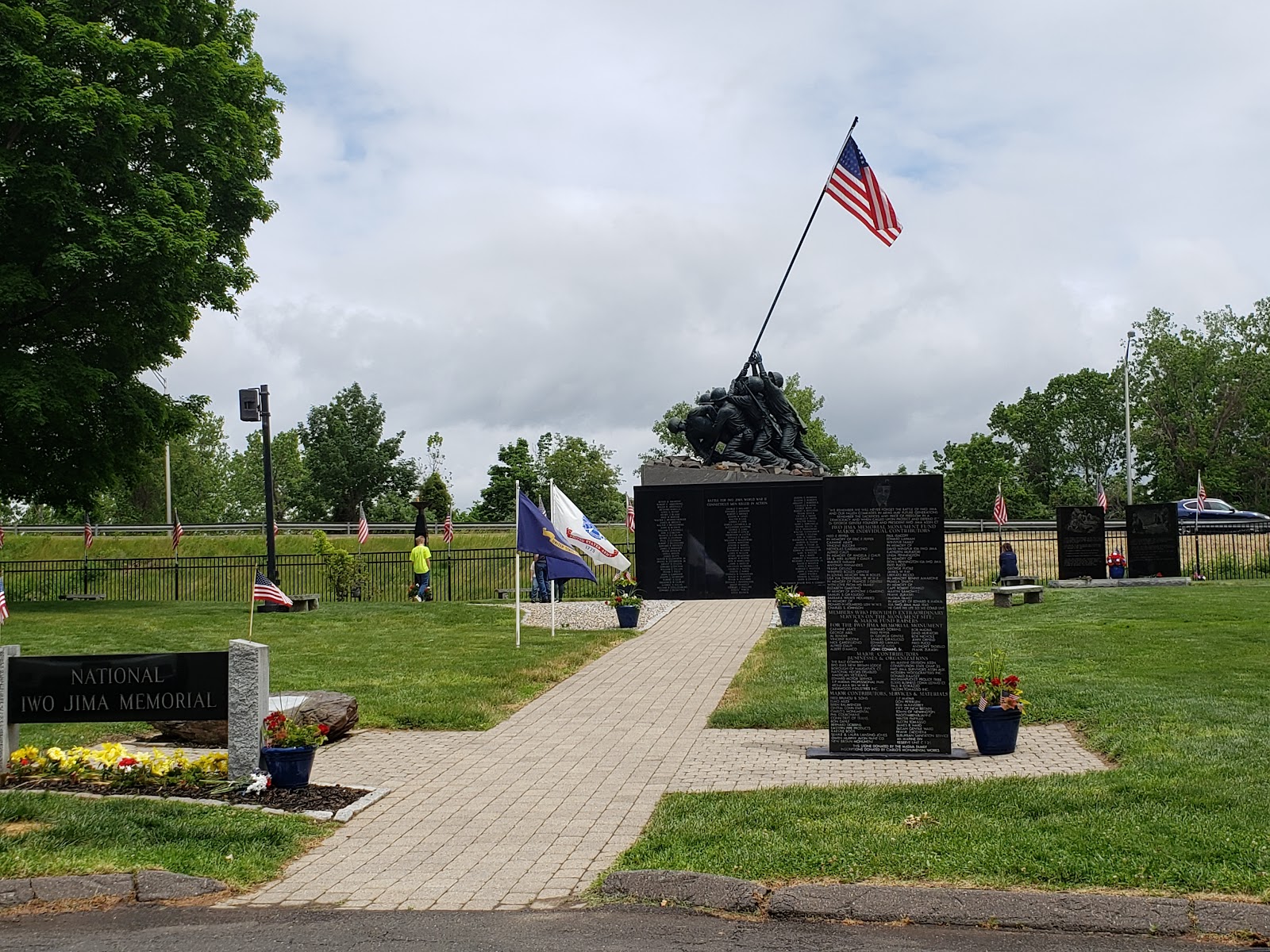 National Iwo Jima Memorial cemetery grounds and headstones
