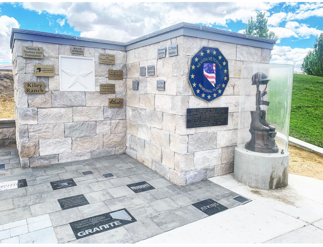 Nevada Veterans Memorial Plaza cemetery grounds and headstones