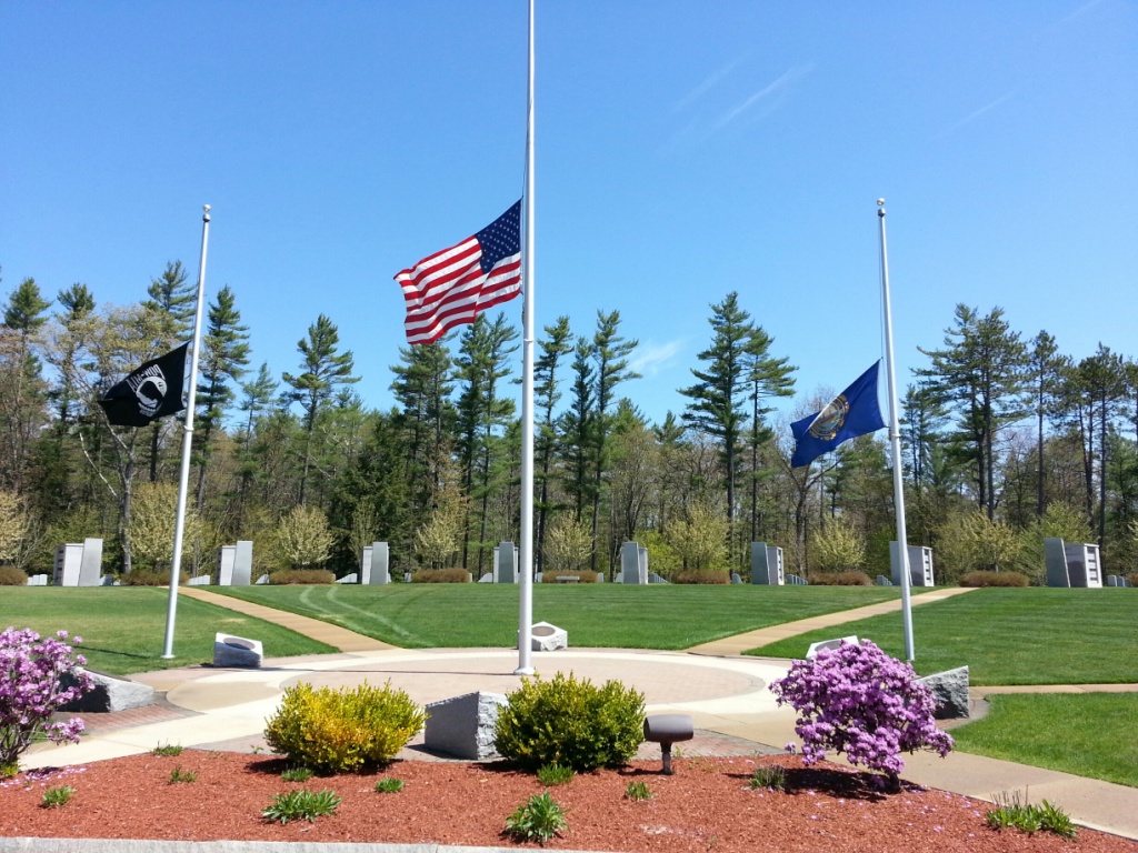 New Hampshire State Veterans Cemetery headstone and grounds