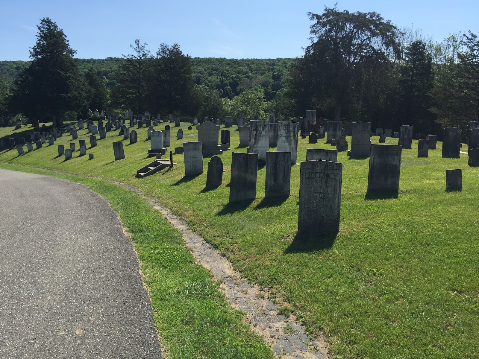 New Milford Center Cemetery headstone and grounds