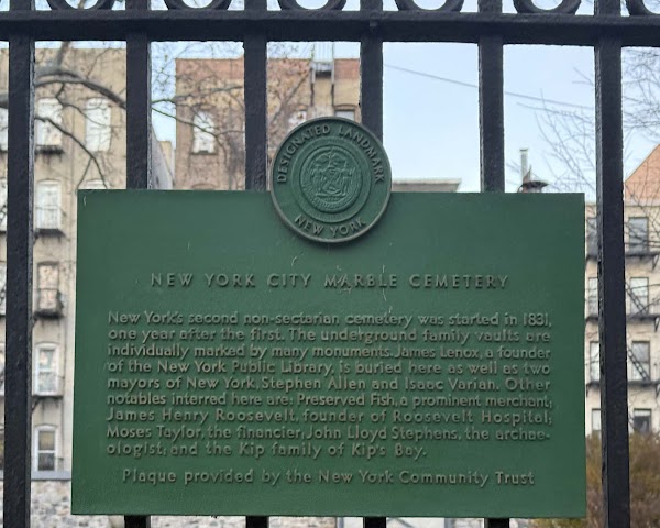 New York City Marble Cemetery grounds