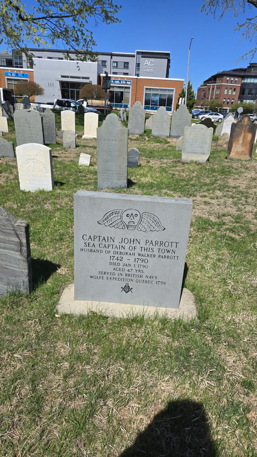 North Cemetery headstone and grounds