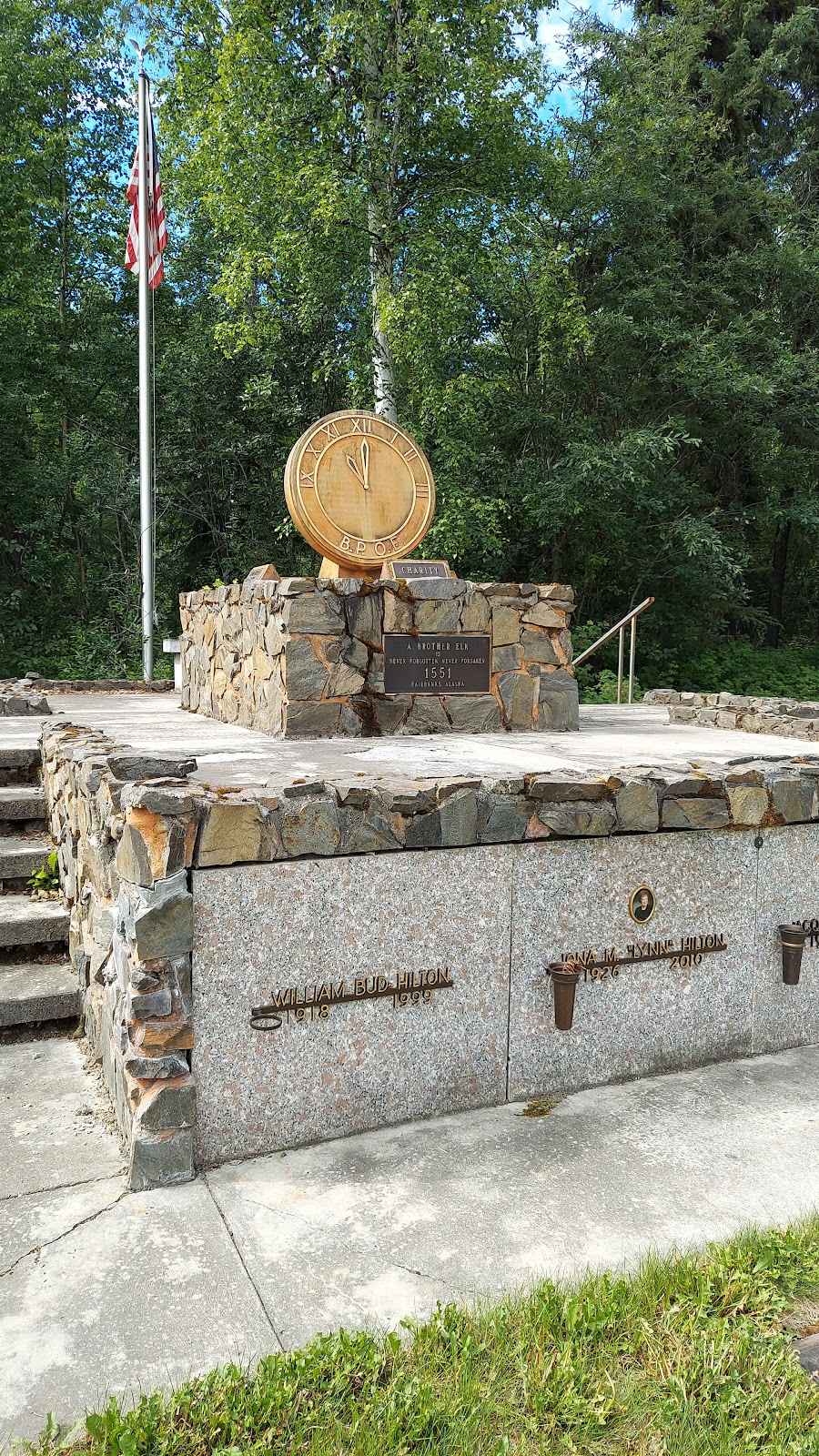 Northern Lights Memorial Park cemetery grounds and headstones