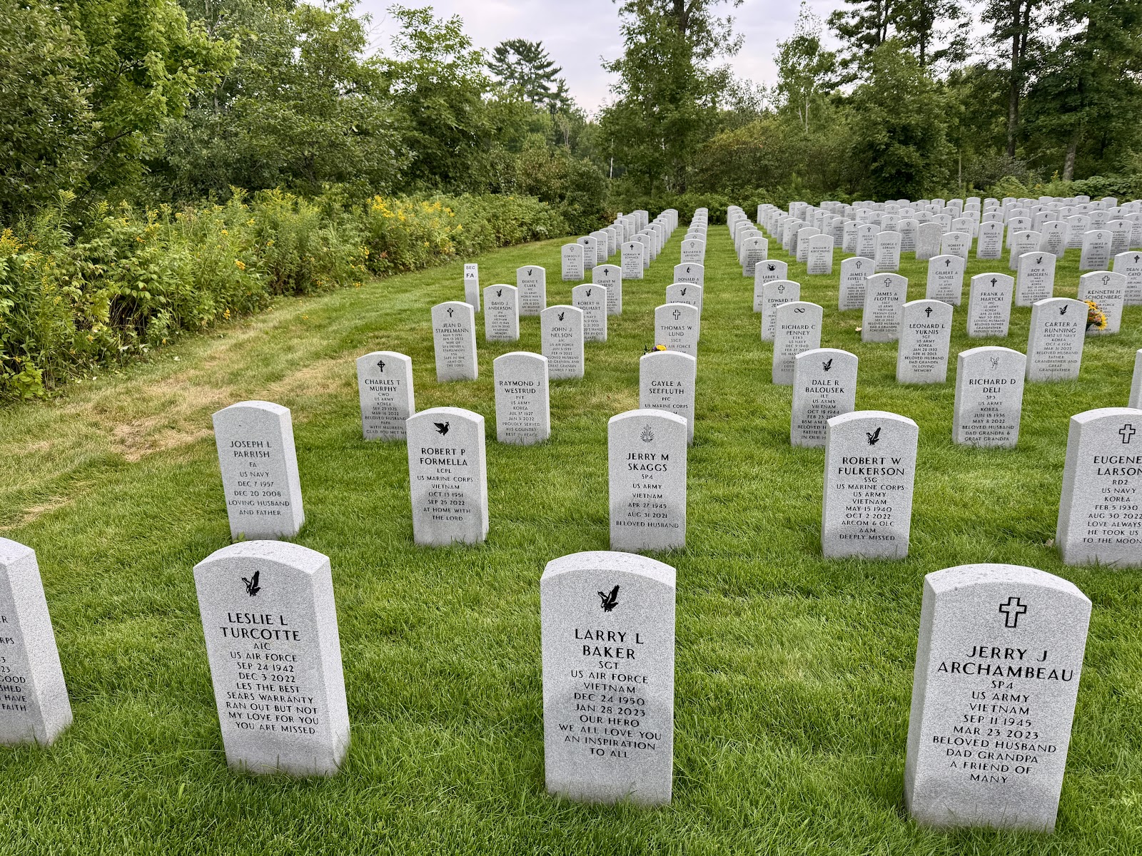 Northern Wisconsin Veterans Memorial Cemetery headstone and grounds