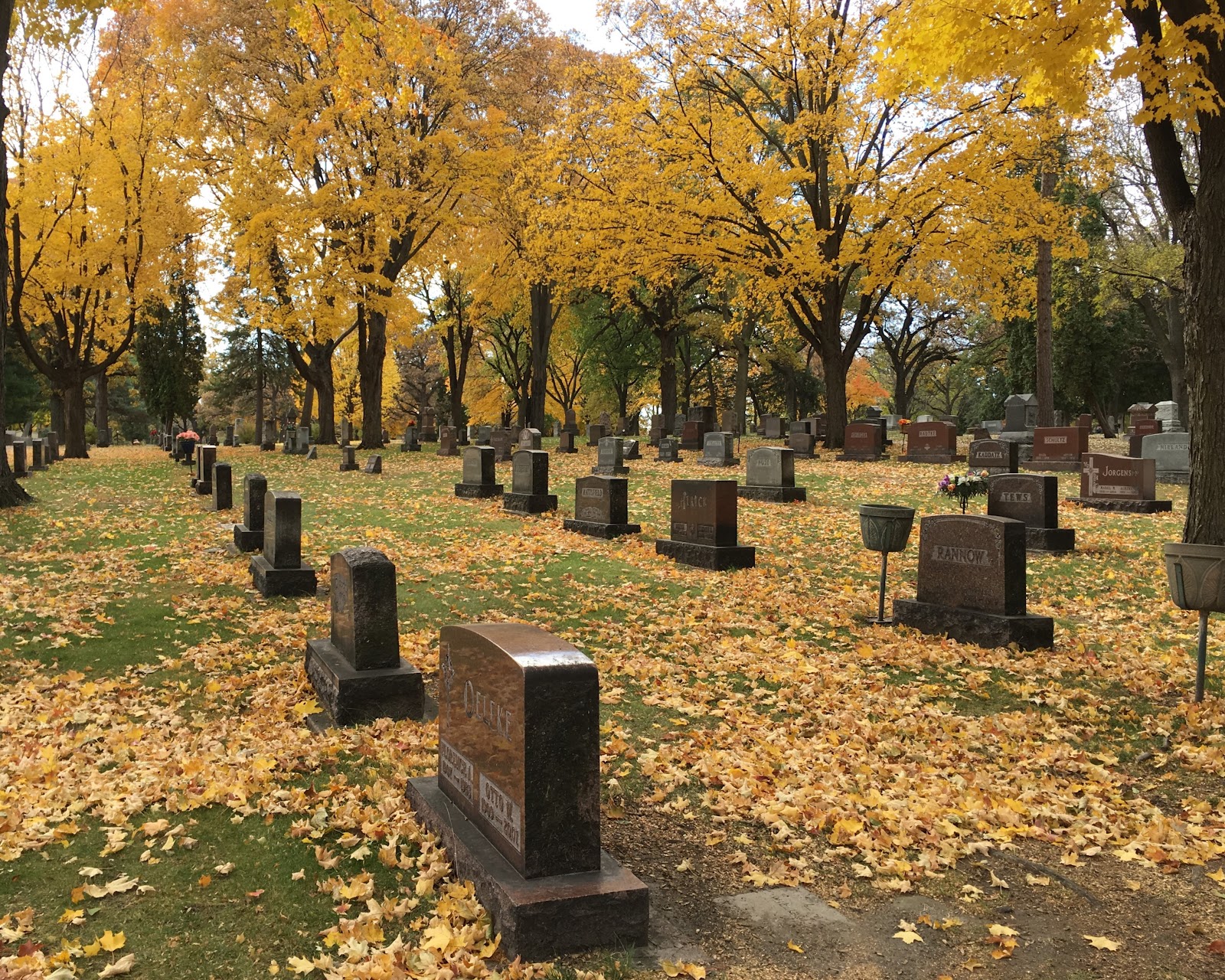 Oakland Cemetery cemetery grounds and headstones