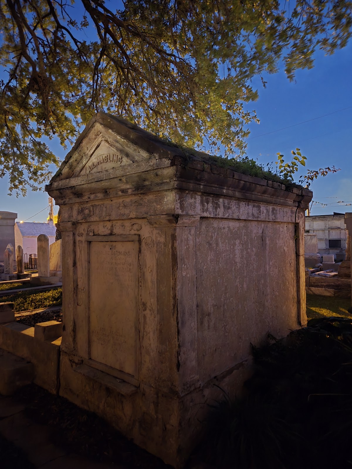 Odd Fellows Rest cemetery grounds and headstones