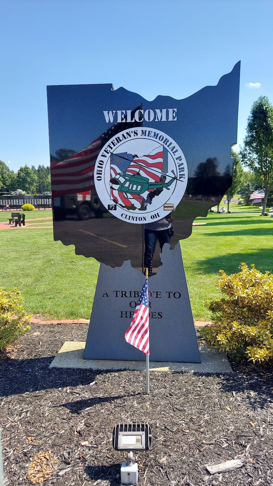 Ohio Veterans' Memorial Park cemetery grounds and headstones