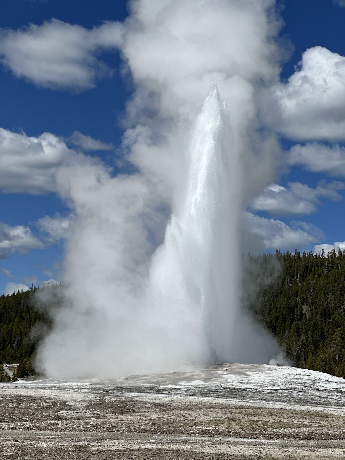 Old Faithful cemetery grounds and headstones