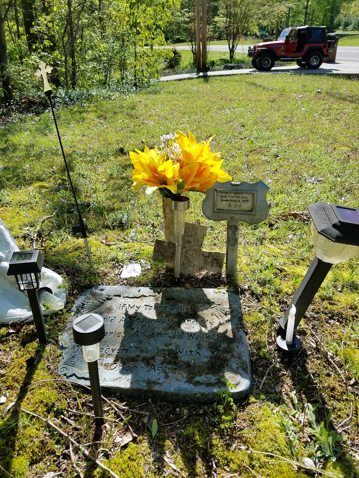 Olds Cemetery headstone and grounds