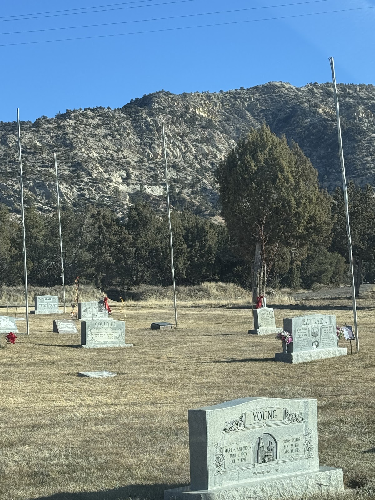Orderville Cemetery headstone and grounds
