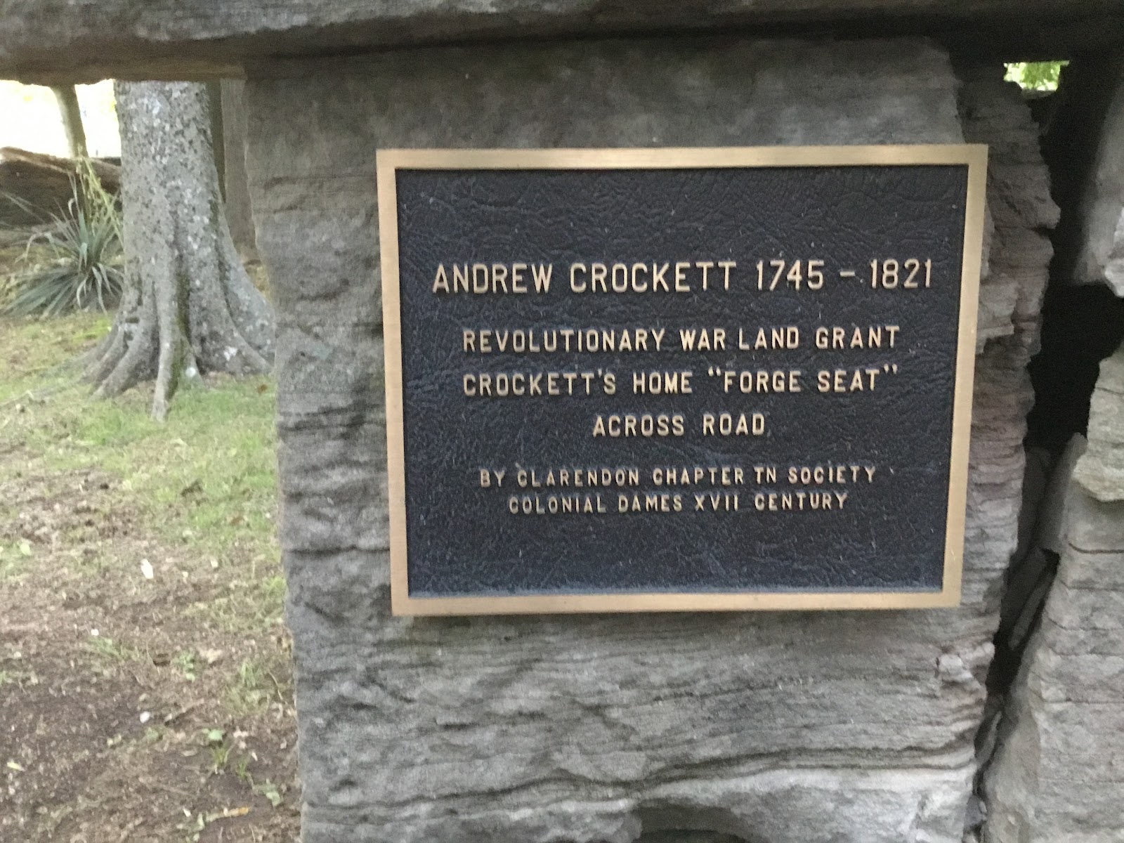 Owens & Crockett Cemetery Park headstone and grounds