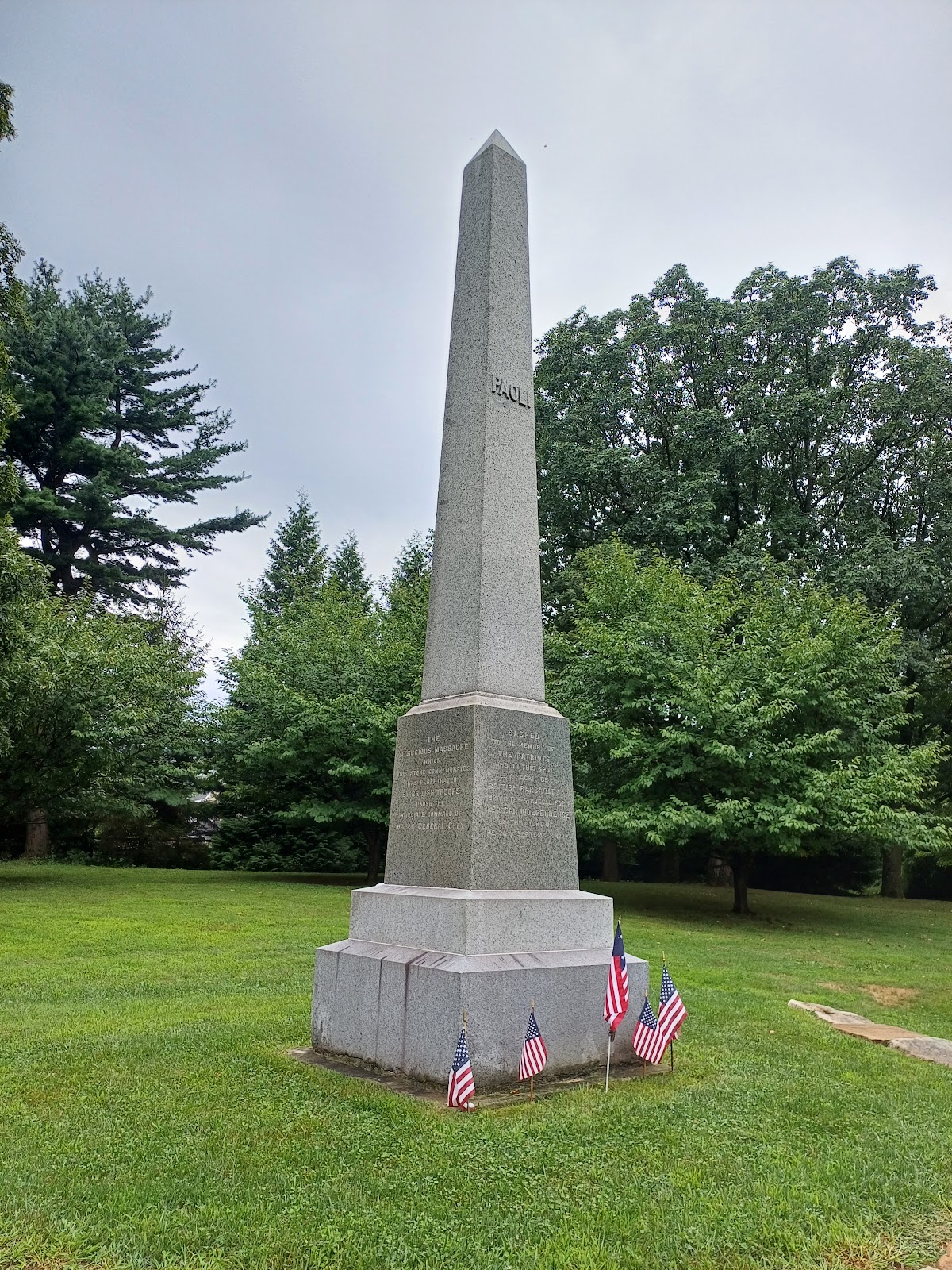 Paoli Memorial Grounds and Malvern Memorial Park headstone and grounds