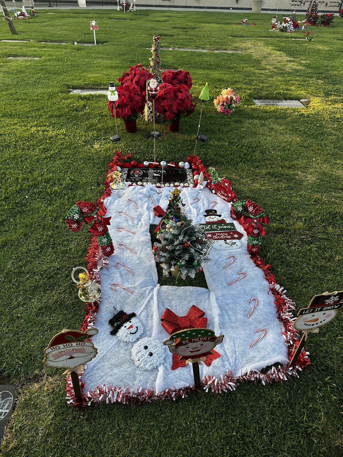 Park Lawn Cemetery headstone and grounds
