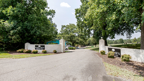 Parklawn Memorial Gardens cemetery grounds and headstones