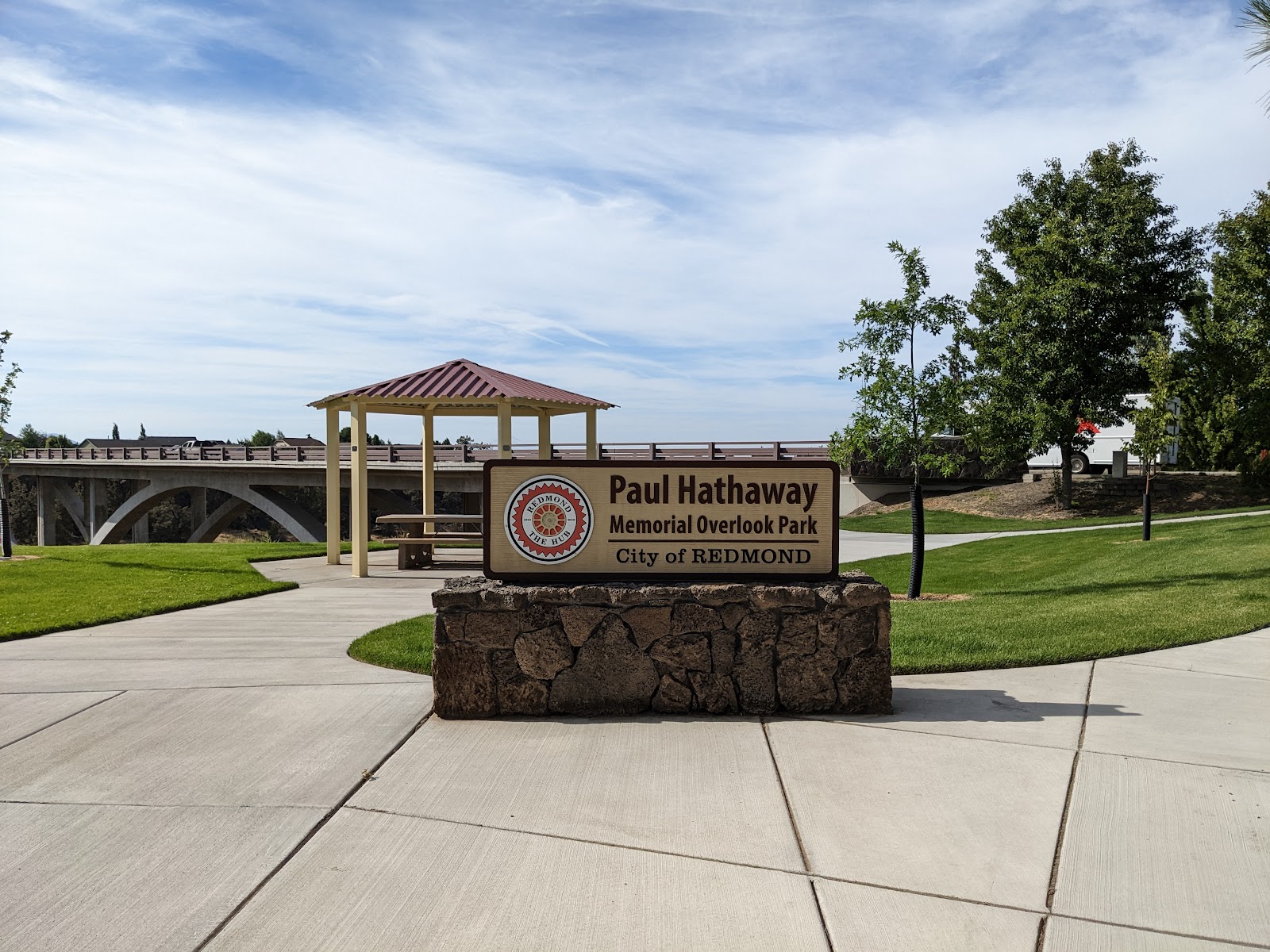 Paul Hathaway Memorial Park cemetery grounds and headstones