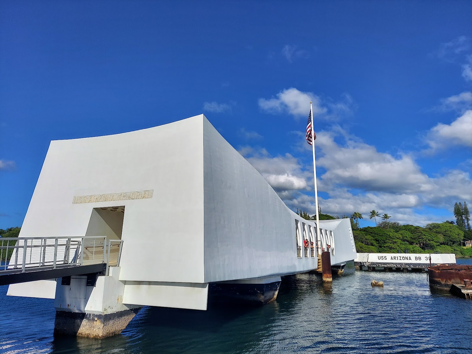 Pearl Harbor National Memorial cemetery grounds and headstones