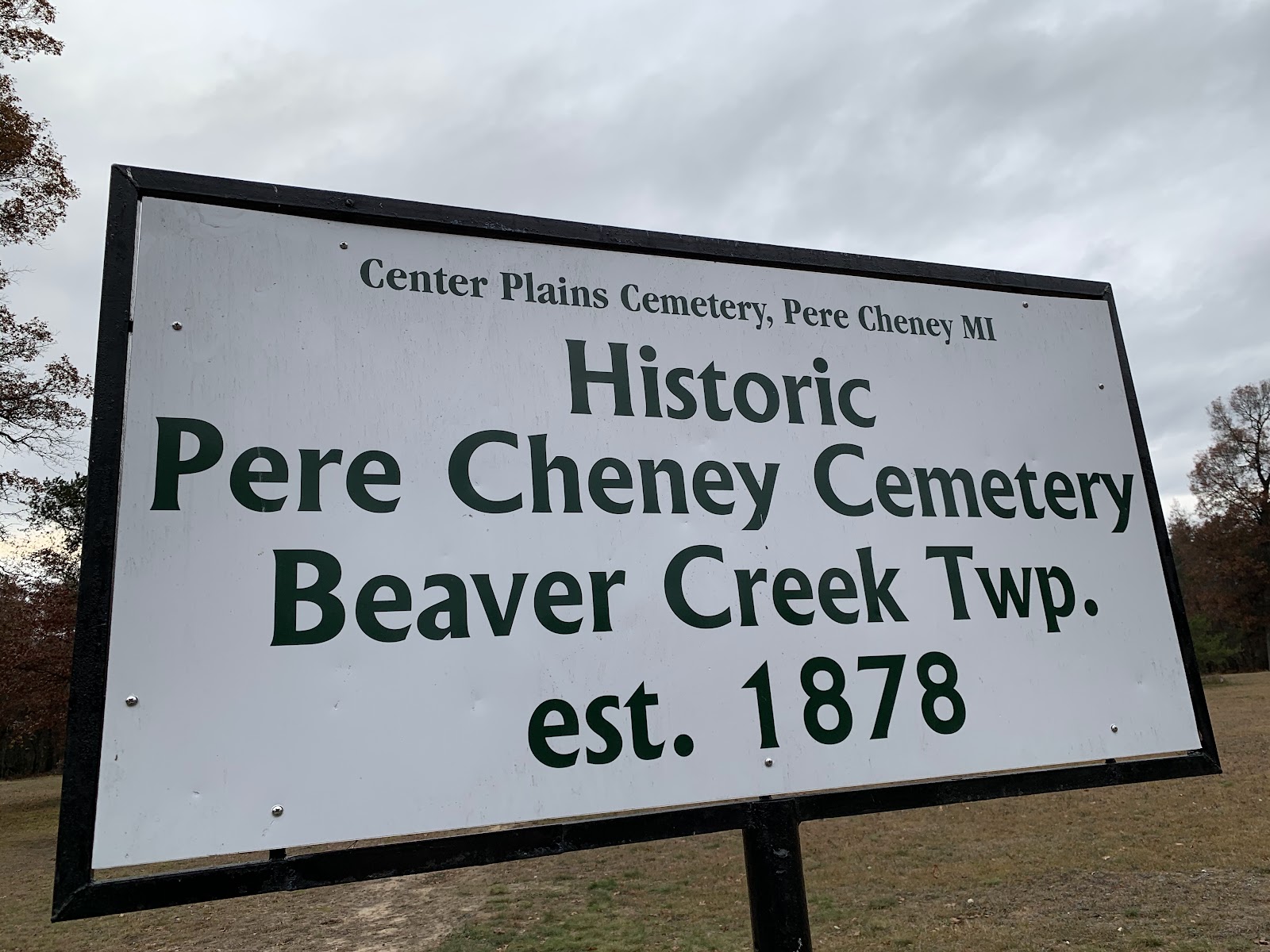 Pere Cheney Cemetery cemetery grounds and headstones