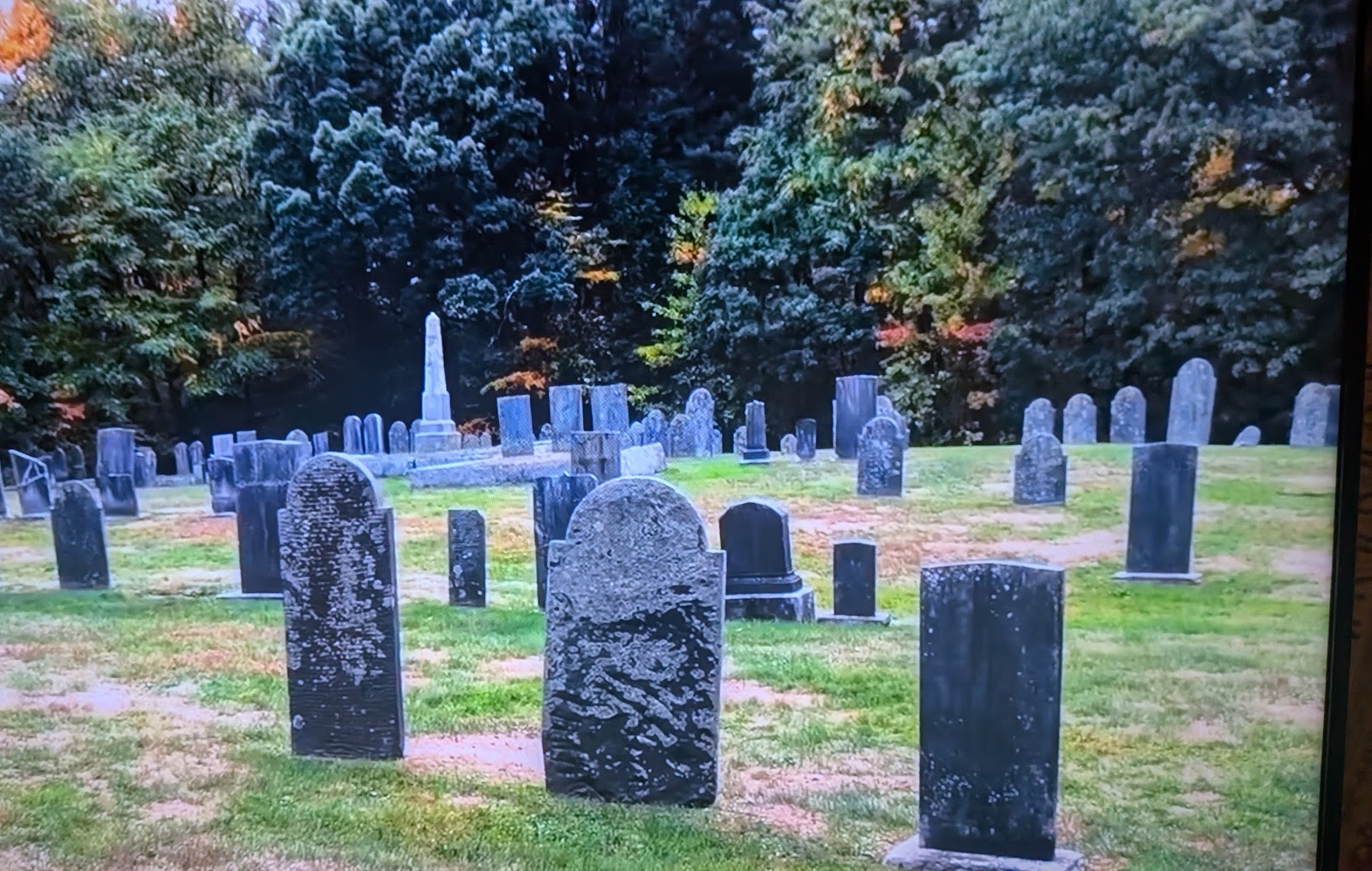 Pine Hill Cemetery headstone and grounds
