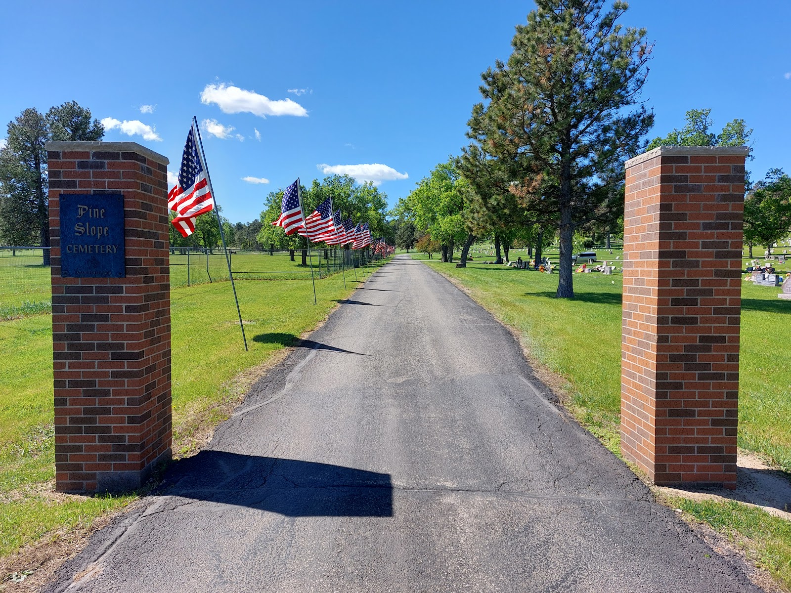 Pine Slope Cemetery cemetery grounds and headstones