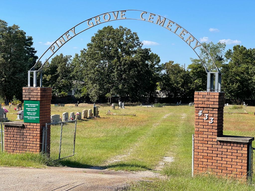 Piney Grove Cemetery headstone and grounds