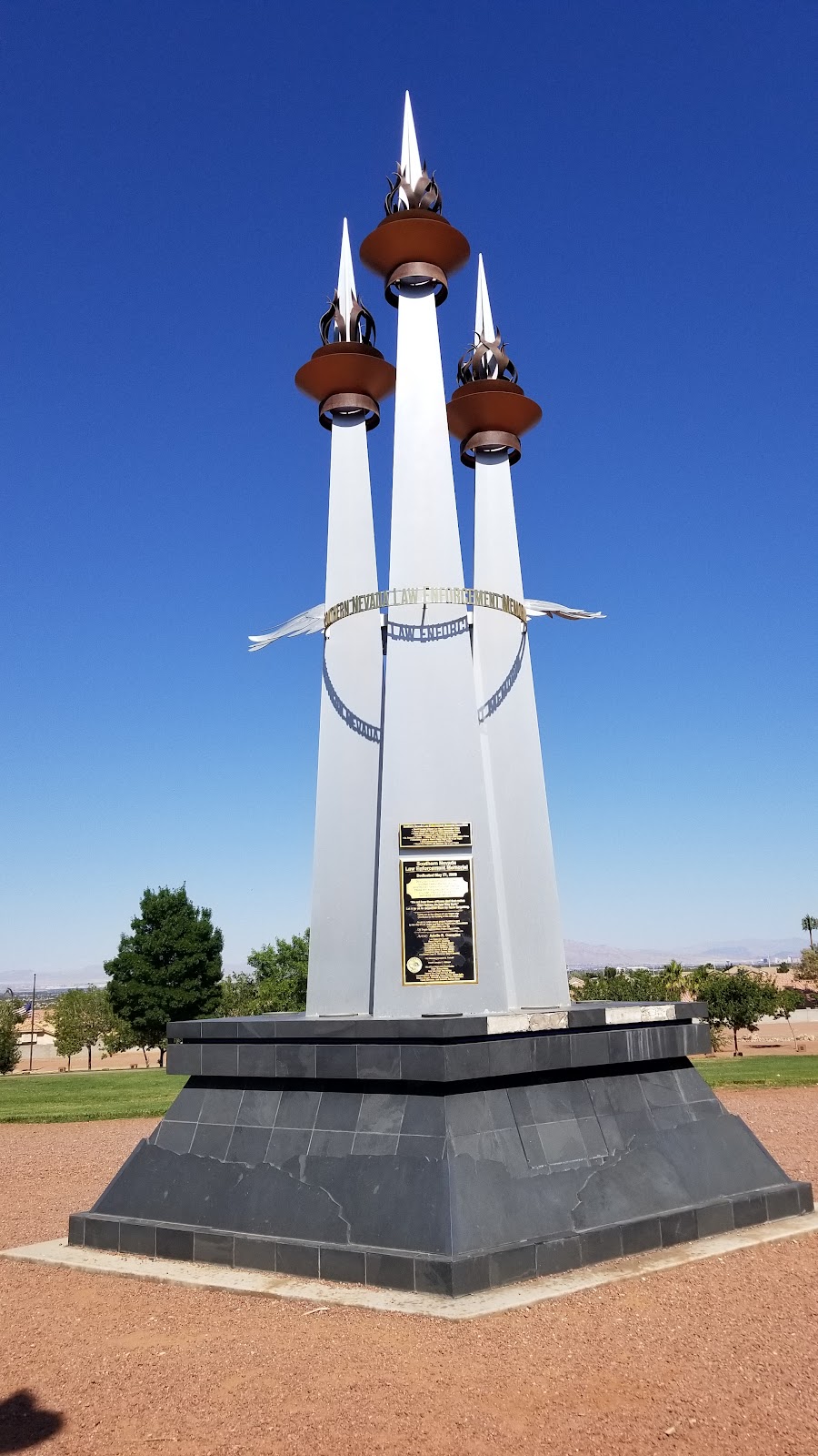 Police Memorial Park cemetery grounds and headstones